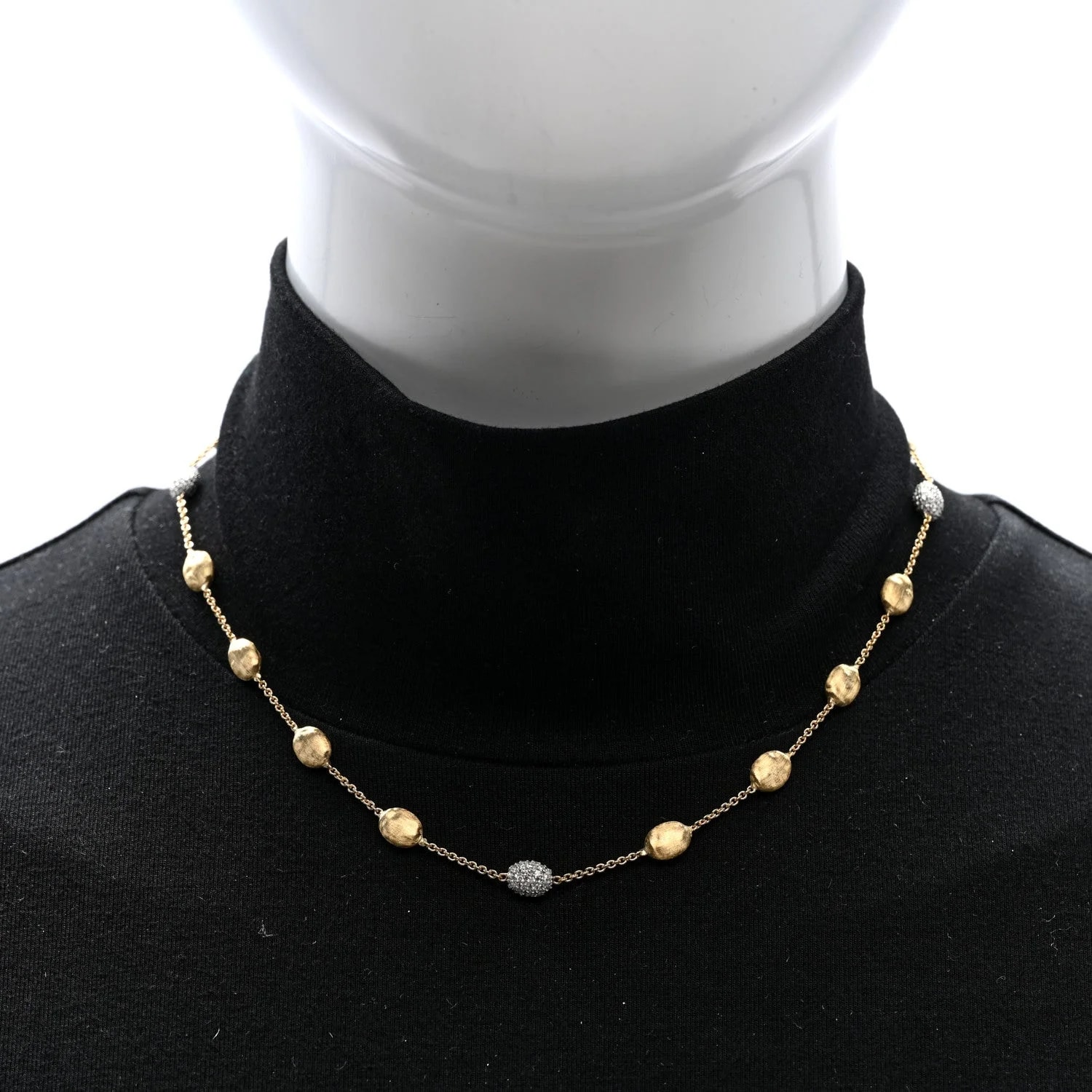 18K White Gold Siviglia Small Bead Short 2