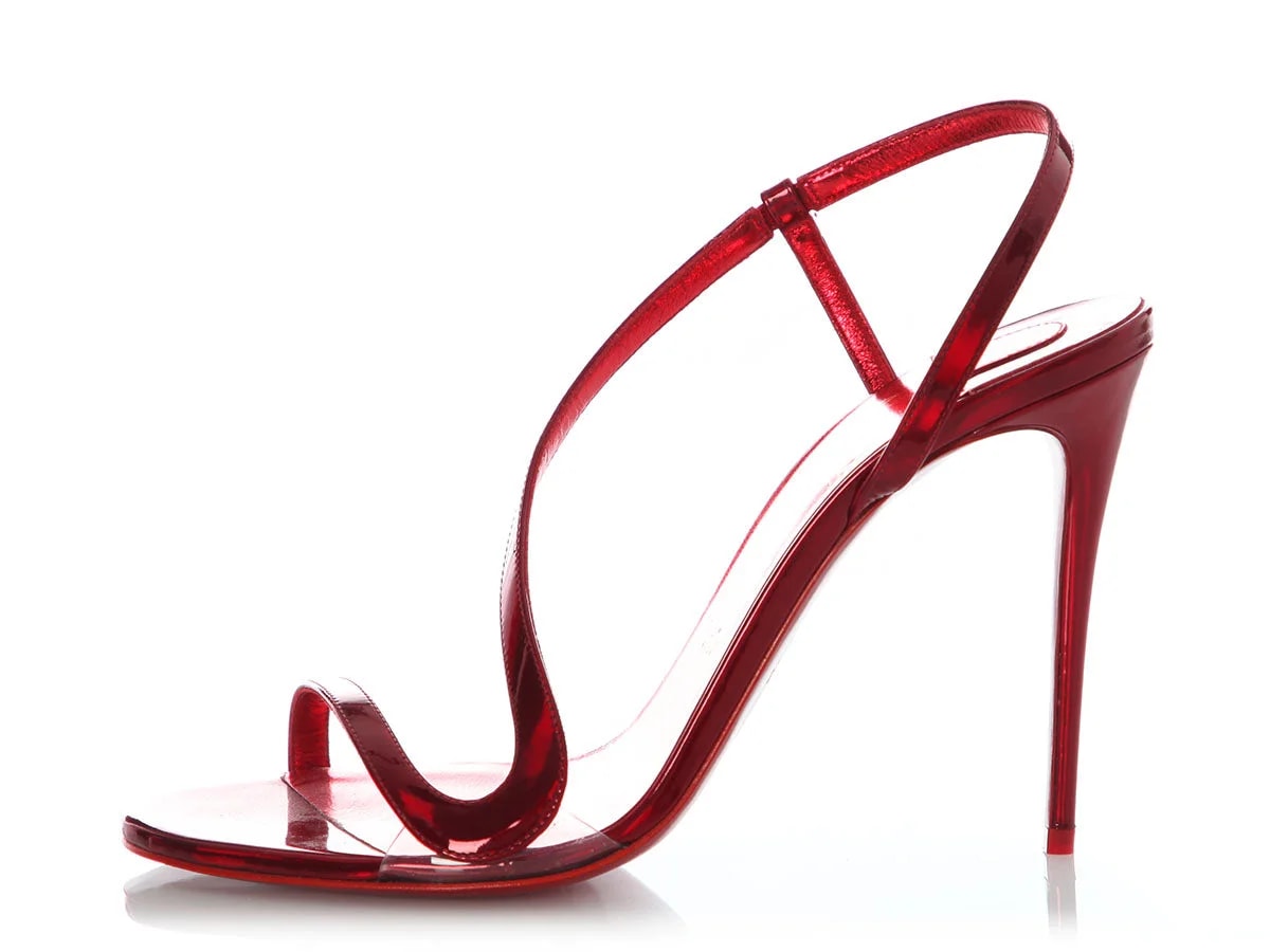 Christian Louboutin — Christian Louboutin Metallic Loubi Rosalie 100 — Designer Shoe — resale