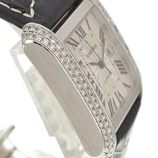 Discount Cartier Tank Anglaise LM WT100009 Date Diamond Bezel □#141564 4