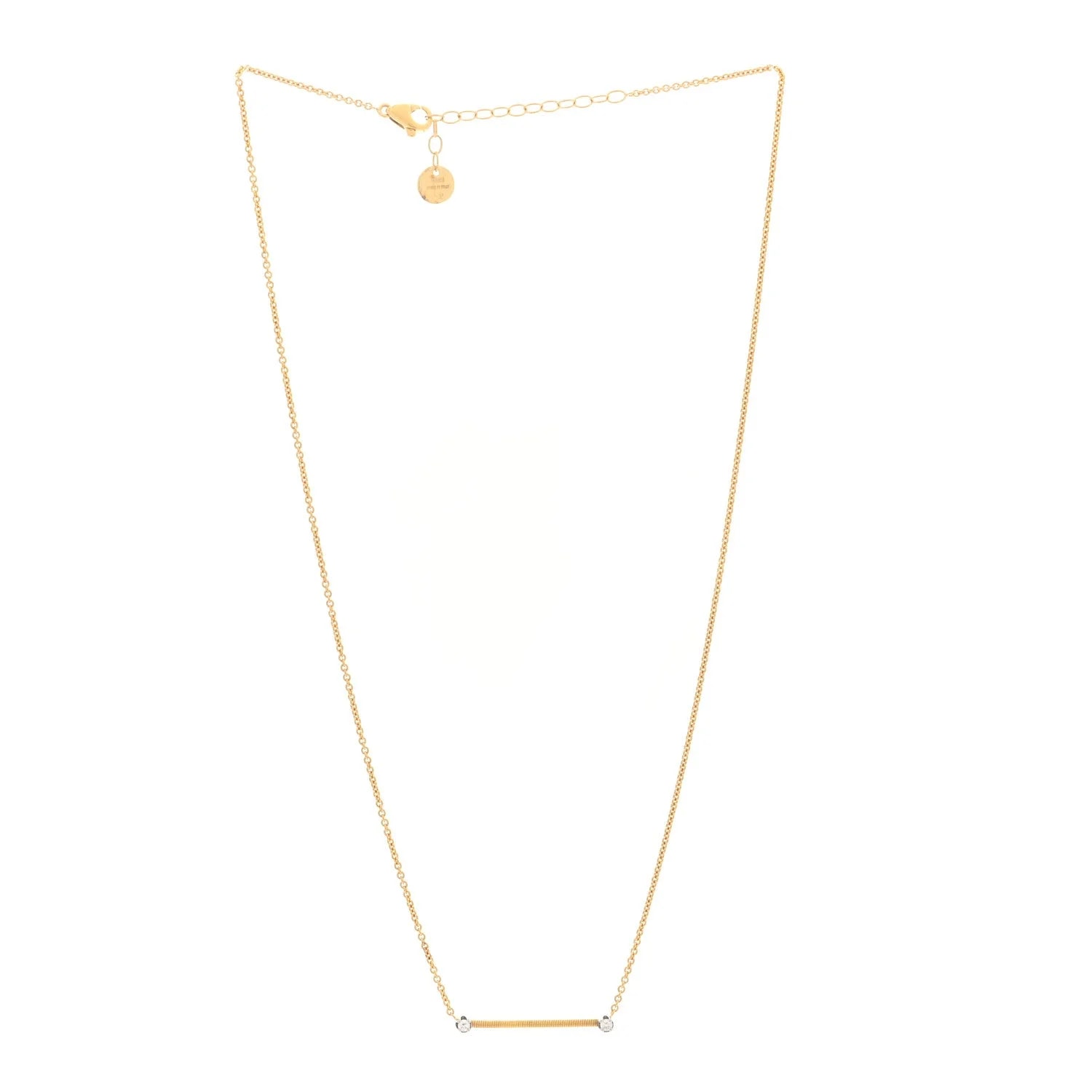 18K White Gold Bi49 Bar Station Nekclace 3