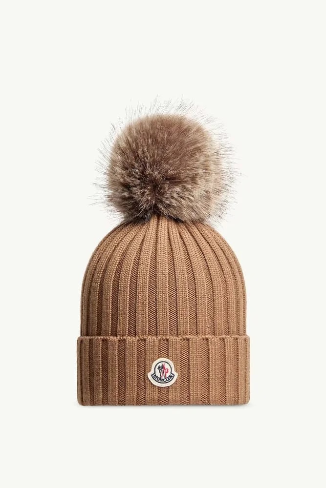 Moncler — Moncler L20933b00039a9327238 -Blend With Pompom Beanie — Beanies — Accessory — resale