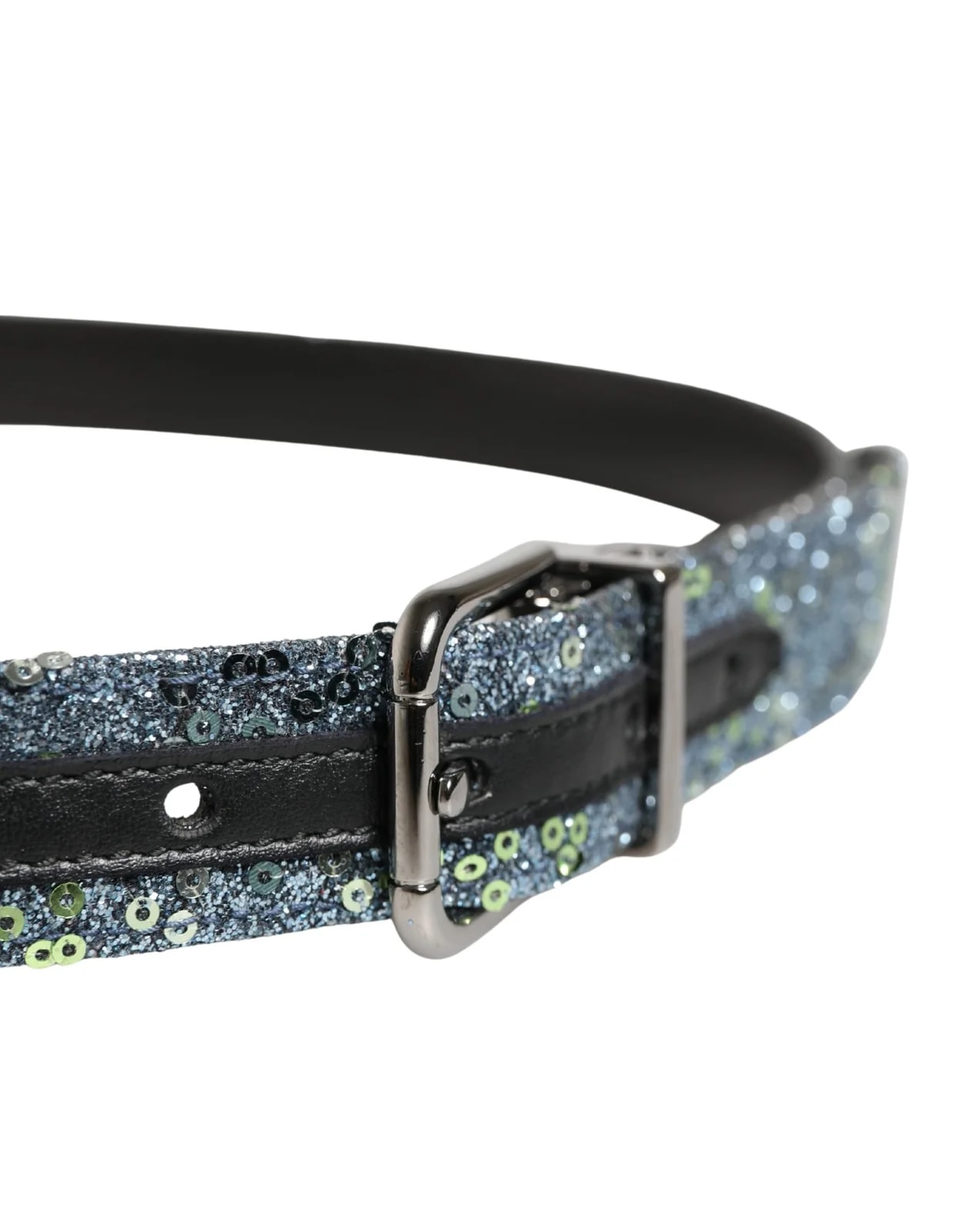 Dolce & Gabbana Sequin Metal Buckle Belt 3