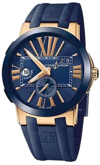 Worldofluxuryus — Ulysse Nardin Executive Dual Time 18K Rose Gold — Watch — resale