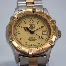 TAG Heuer 2000 Professional 964.008 Gold Dial Two Tone Quartz 2