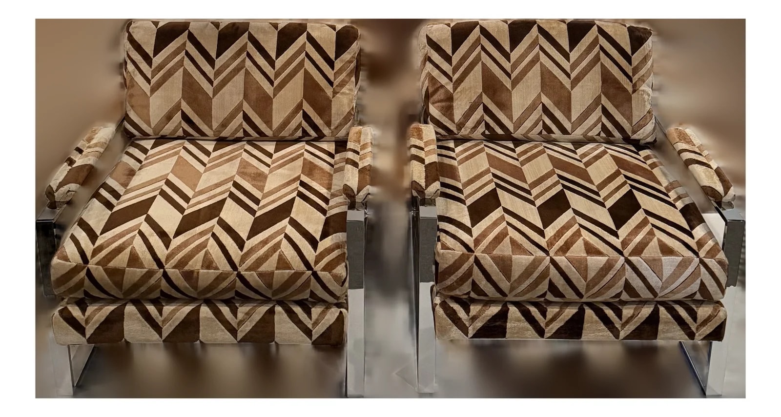 Milo Baughman — Pair of Milo Baughman and Plush Upholstered Club — Furniture — resale