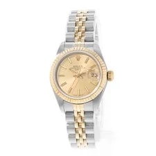 Rolex Datejust 26 69173 Champagne Index Steel 18k Yellow Gold 1986 3