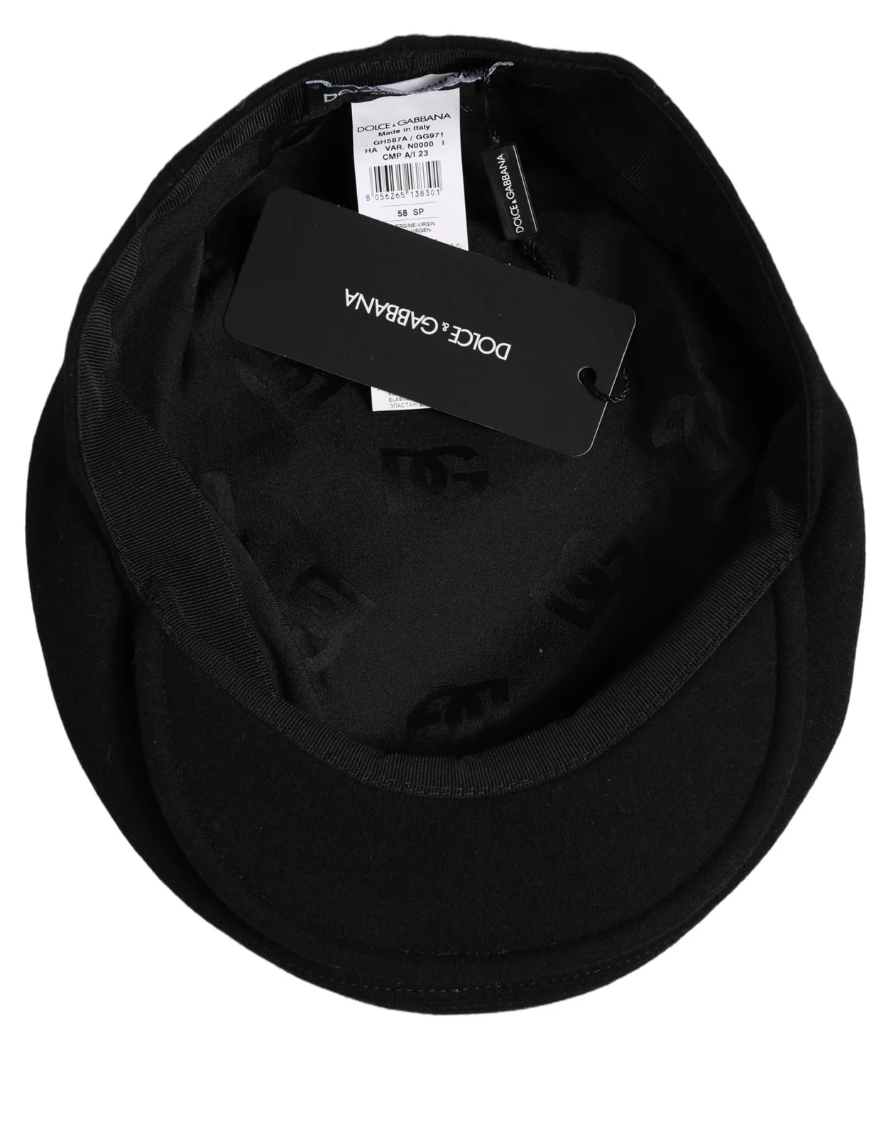 Dolce & Gabbana Blend Flat Cloth Newsboy Cap Hat 4