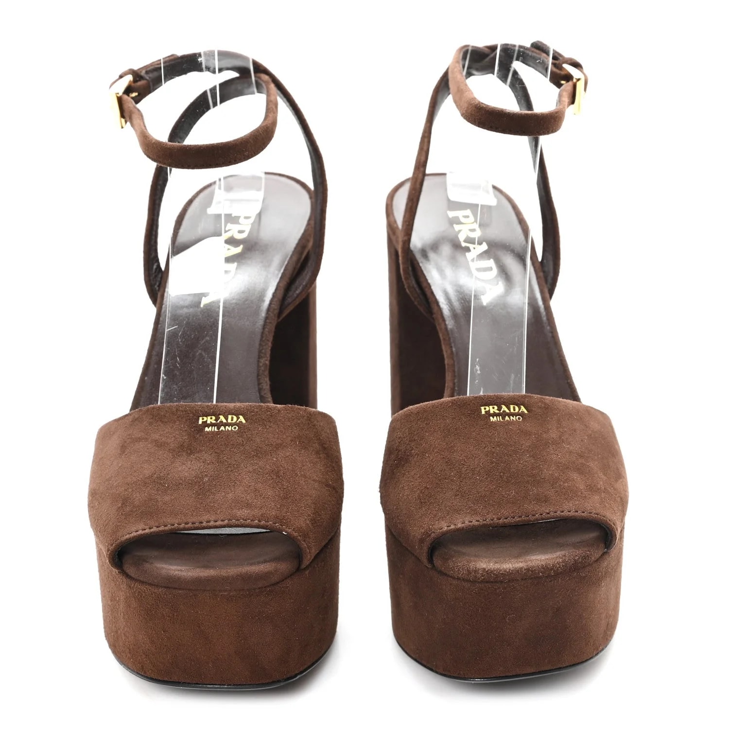 Scamosciata Logo Ankle Strap 40/135mm Platform 36 Moro 2