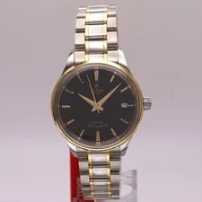 Tudor Style 34mm Gold Steel Black Dial Automatic 12303-0003 2