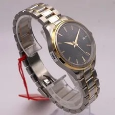 Tudor Style 34mm Gold Steel Black Dial Automatic 12303-0003 4