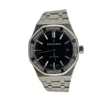 Audemars Piguet Royal Oak 15451st Diamond Bezel Black Dial Steel 3