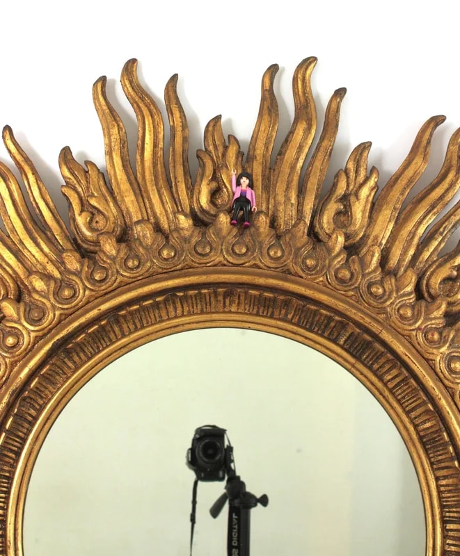 Unique Oversized Sunburst Mirror — decorative_object — resale