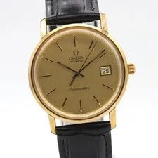 Omega Seamaster de Ville 166.020 Gold Date AT From Japan Z216 3