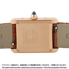 Cartier Tank WGTA0010 18K Pink Gold / Leather 29.5mm Silver Dial #TZW757 3
