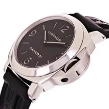 Panerai Luminor Base Acciaio OP6727 Manual Wind Black Rubber Strap 3
