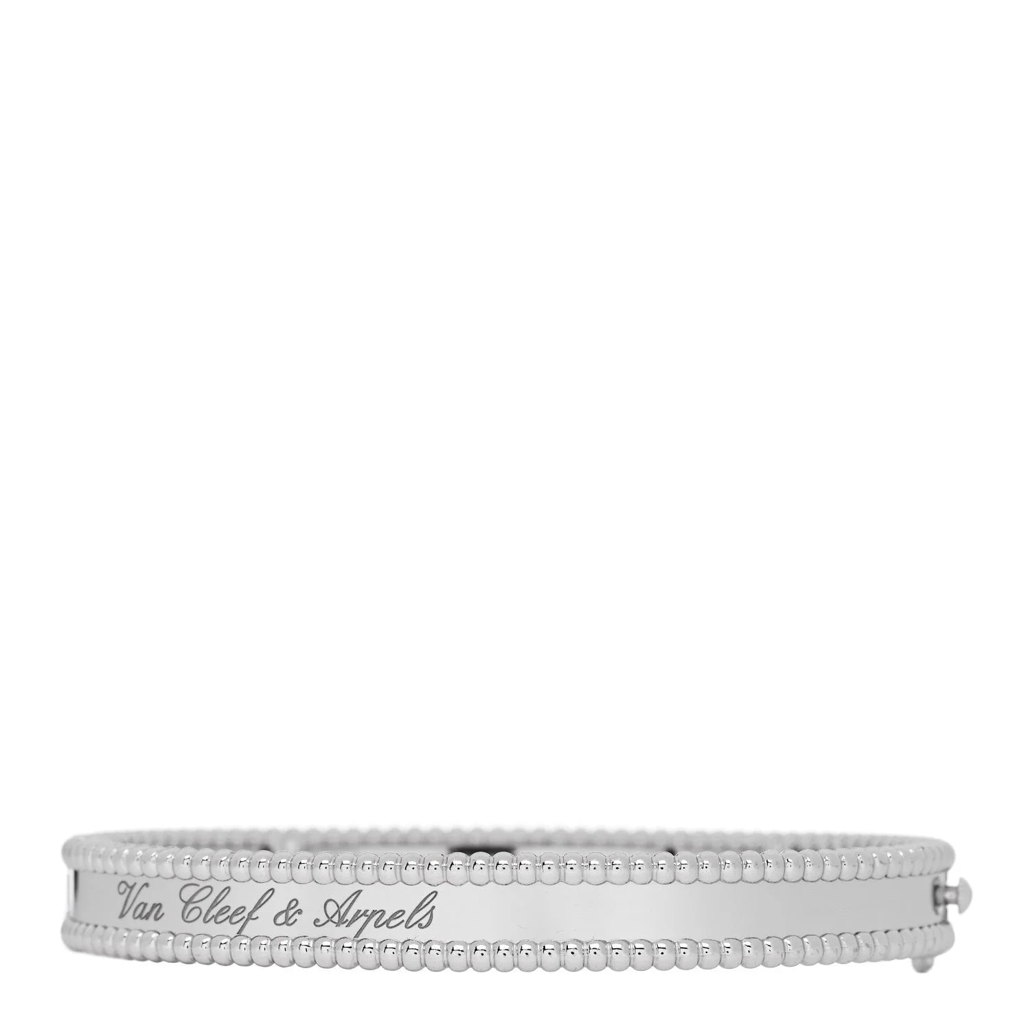 18K White Gold Perlee Bangle M 2
