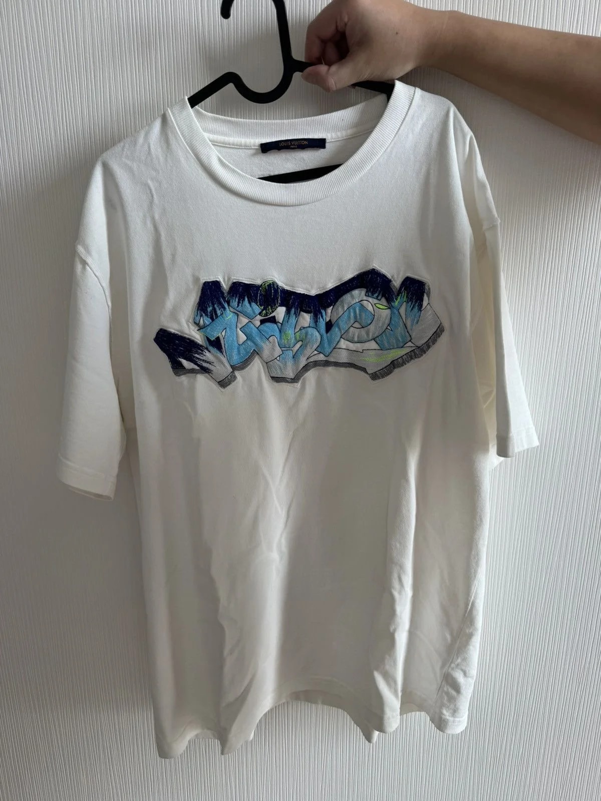 Louis Vuitton — Louis Vuitton 22 Graffiti Letter Embroidered Cotton — streetwear — resale