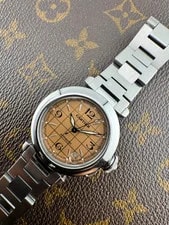 Cartier Pasha C Automatic Salmon Dial Travel Box Original Swiss 2