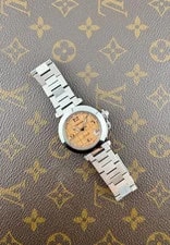 Cartier Pasha C Automatic Salmon Dial Travel Box Original Swiss 4