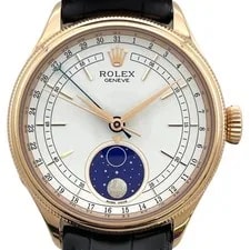 Rolex — Rolex Cherryli Moonphase 50535 White 18K Pink Gold Automatic #OK115 — Watch — resale