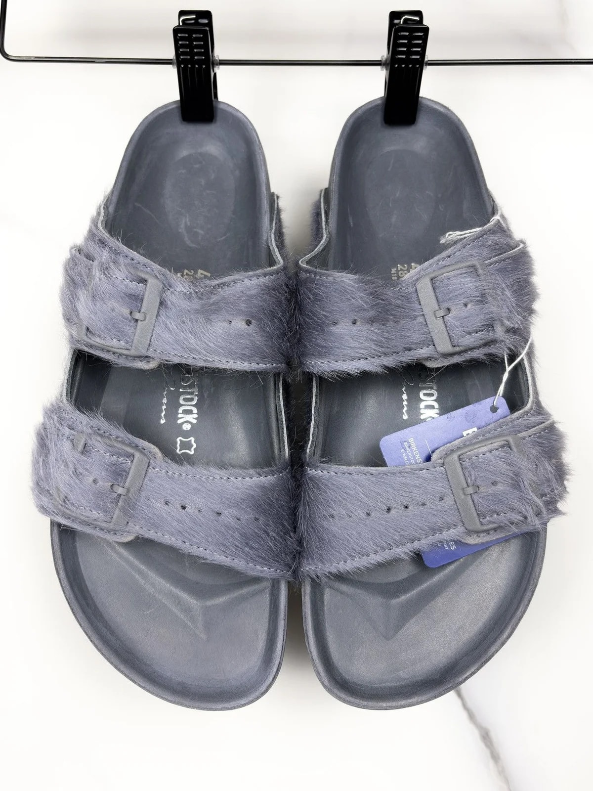 Rick Owens Pony Hair Fur Arizona Birkenstock Sandals 2