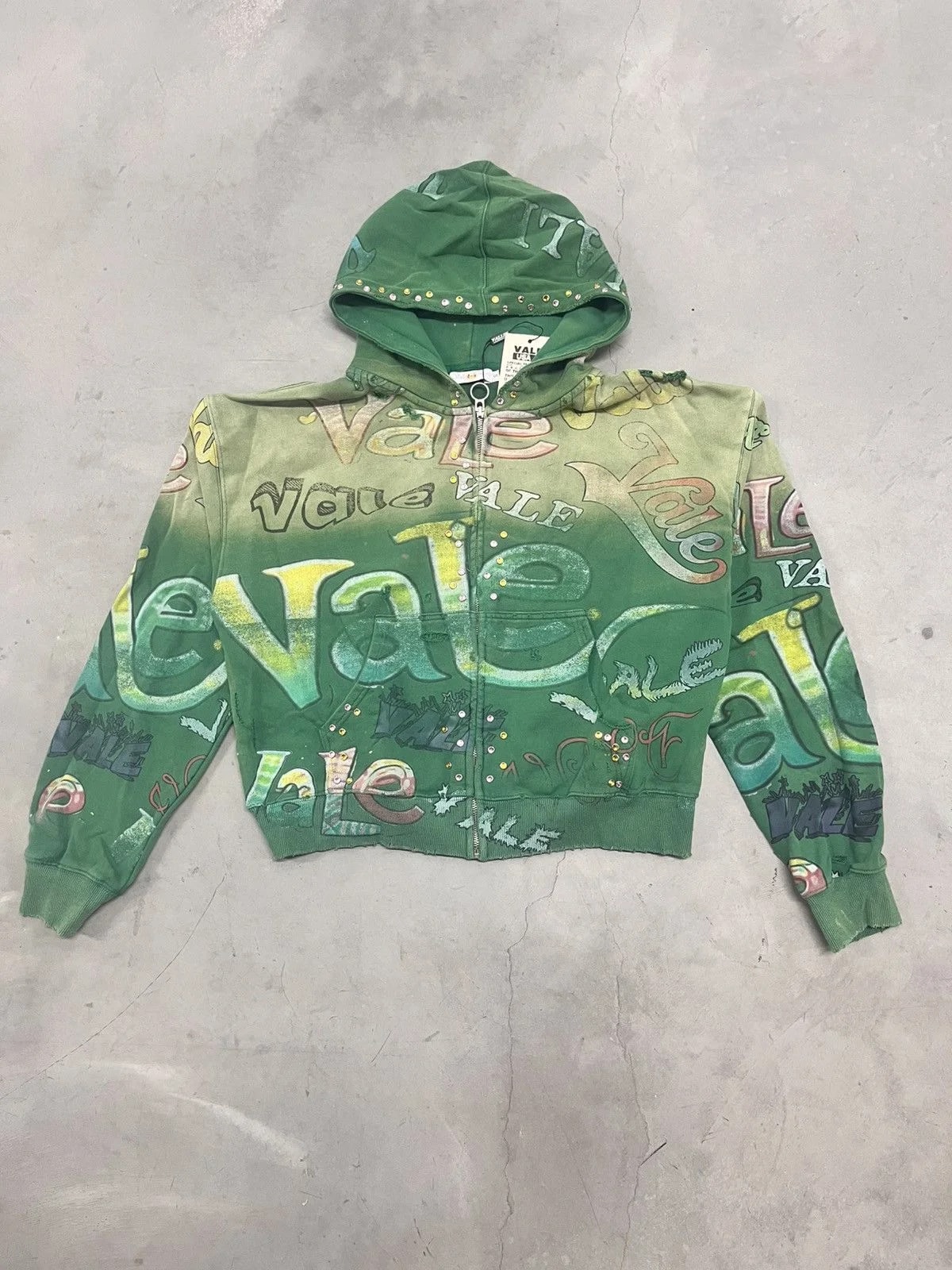 Vale Forever Valley Dreams Spearmint Zip Up Hoodie New — streetwear — resale