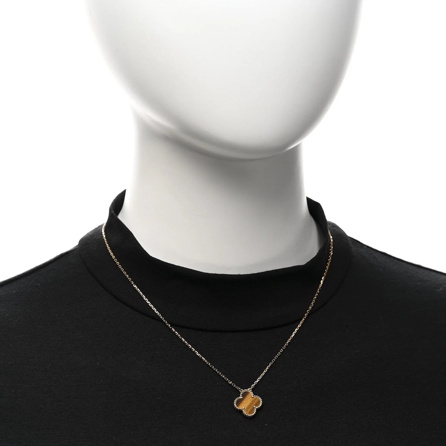 18K Yellow Gold Tiger Eye Alhambra 2