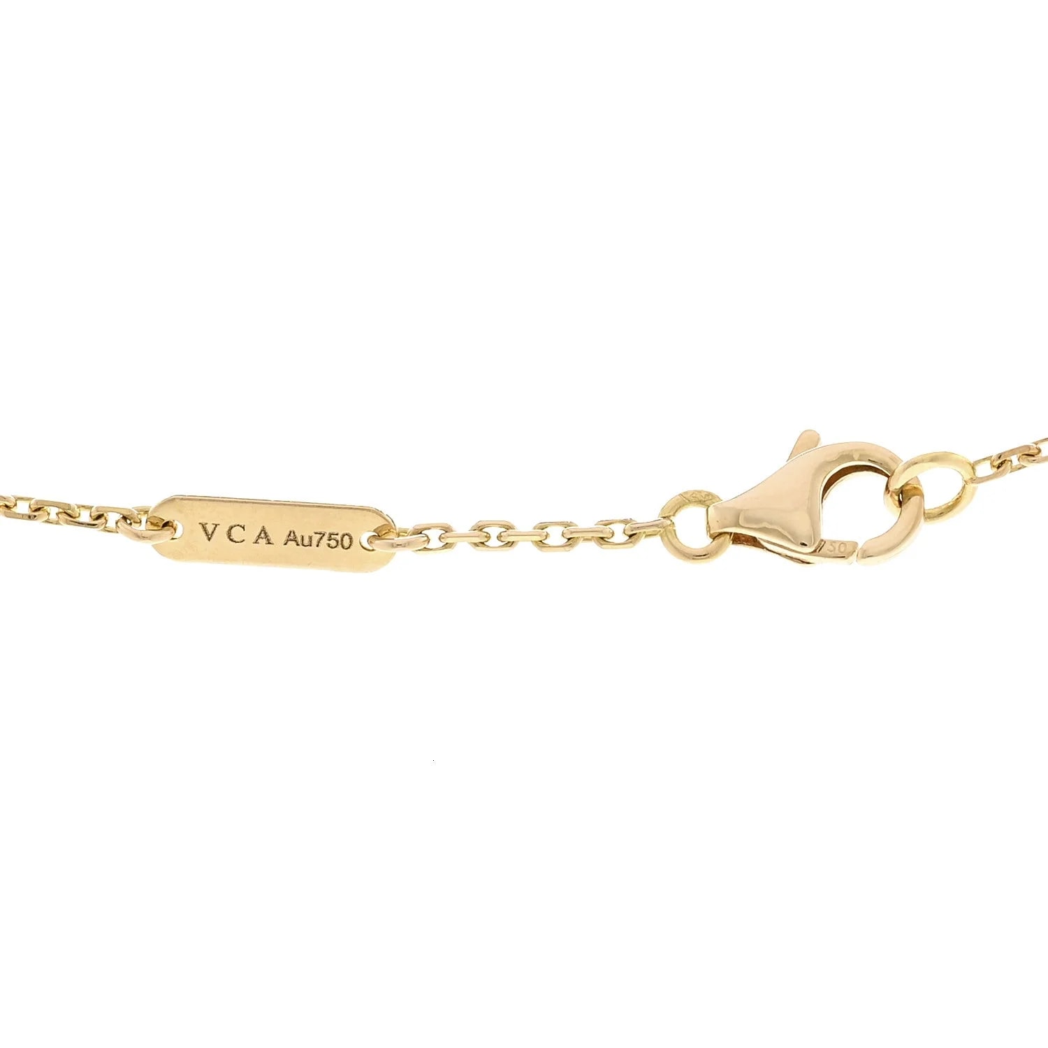 18K Yellow Gold Tiger Eye Alhambra 4