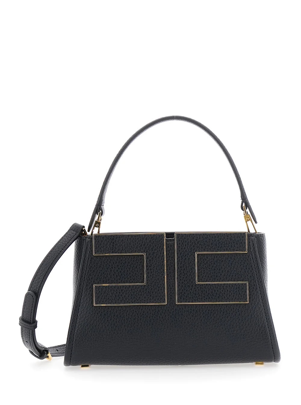 Elisabetta Franchi — Elisabetta Franchi Geometric Metal Logo — Ecoleather — Handbag — resale