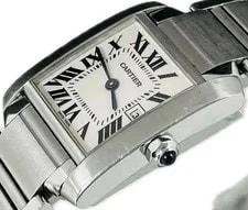 Cartier Tank Francaise SM W51011Q3 2384 Stainless Steel 25mm Ivory Dial #WJW188 4