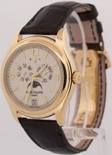 Patek Philippe Annual Calendar 18k Yellow Gold White Leather 39mm 5146J 3