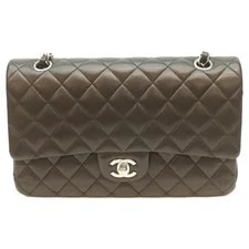 Chanel — Chanel A01112 11.12 Medium Classic Flap Grained GoldToneMetal — Handbag — resale