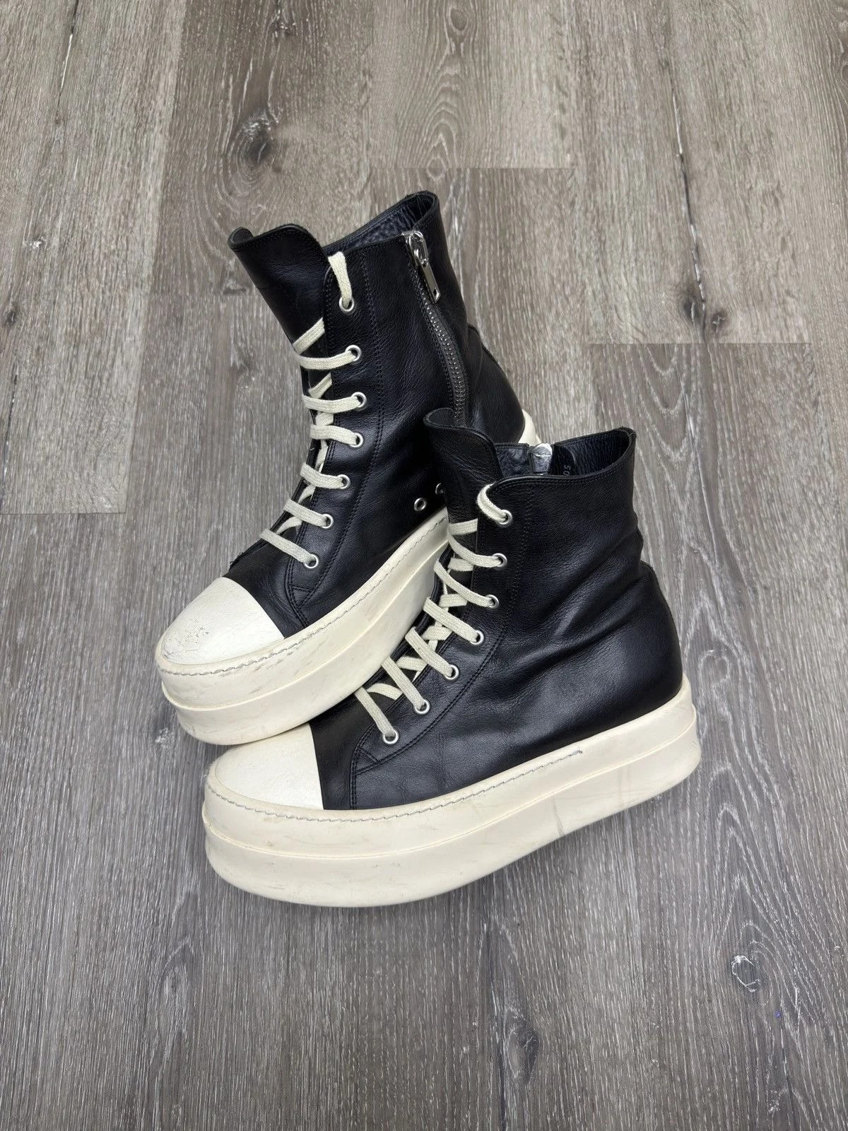 Rick Owens Concordians Mega Bumper High ' Milk' 2