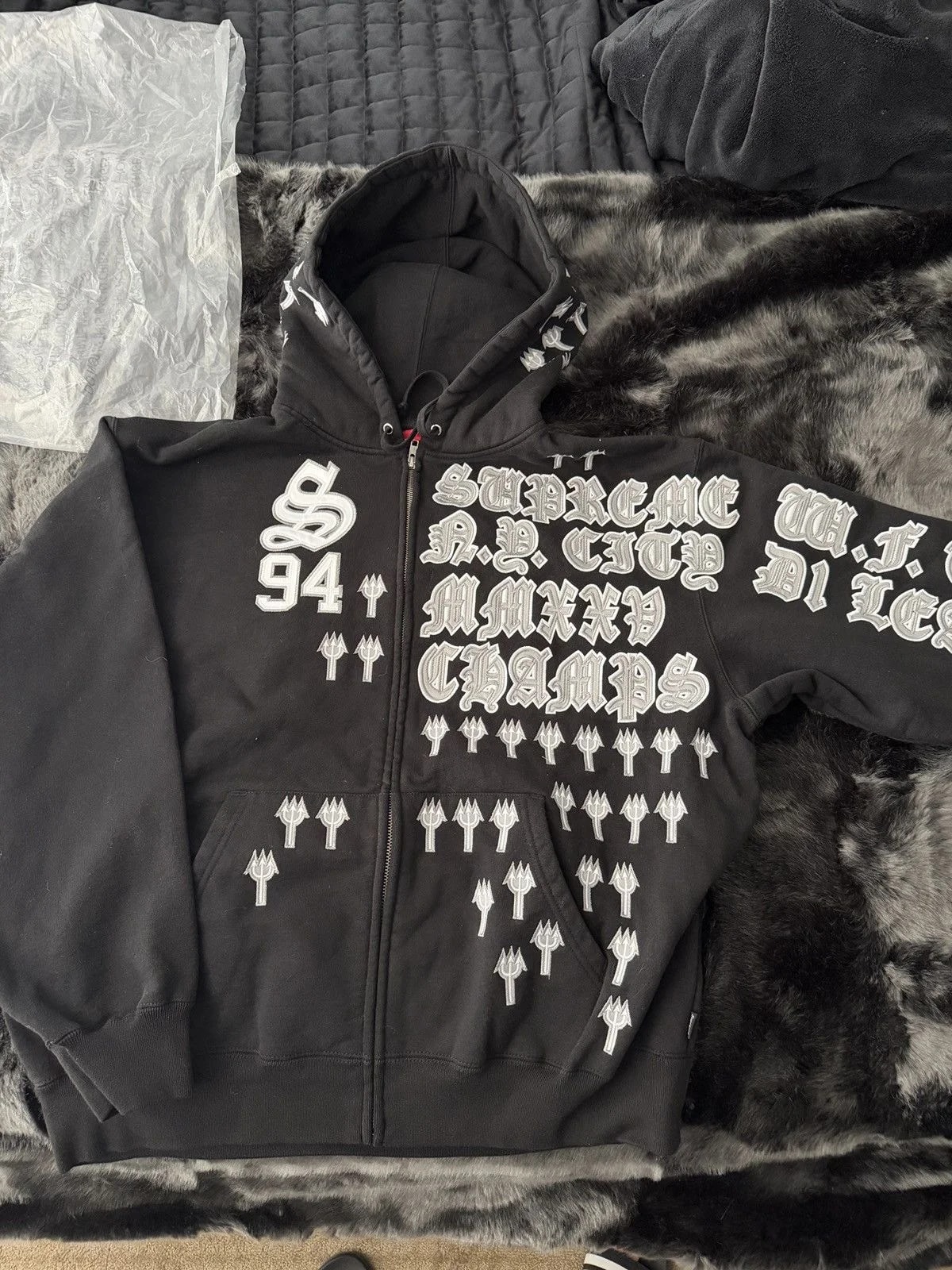 Supreme — Supreme League Champs Hooded Sweatshirt — streetwear — resale