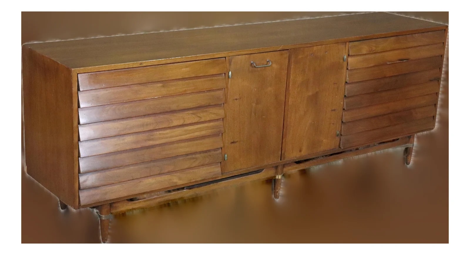 American of Martinsville — Mid 20th Century Merton Gershun Designed Dresser W/ Louvered Front — Furniture — resale