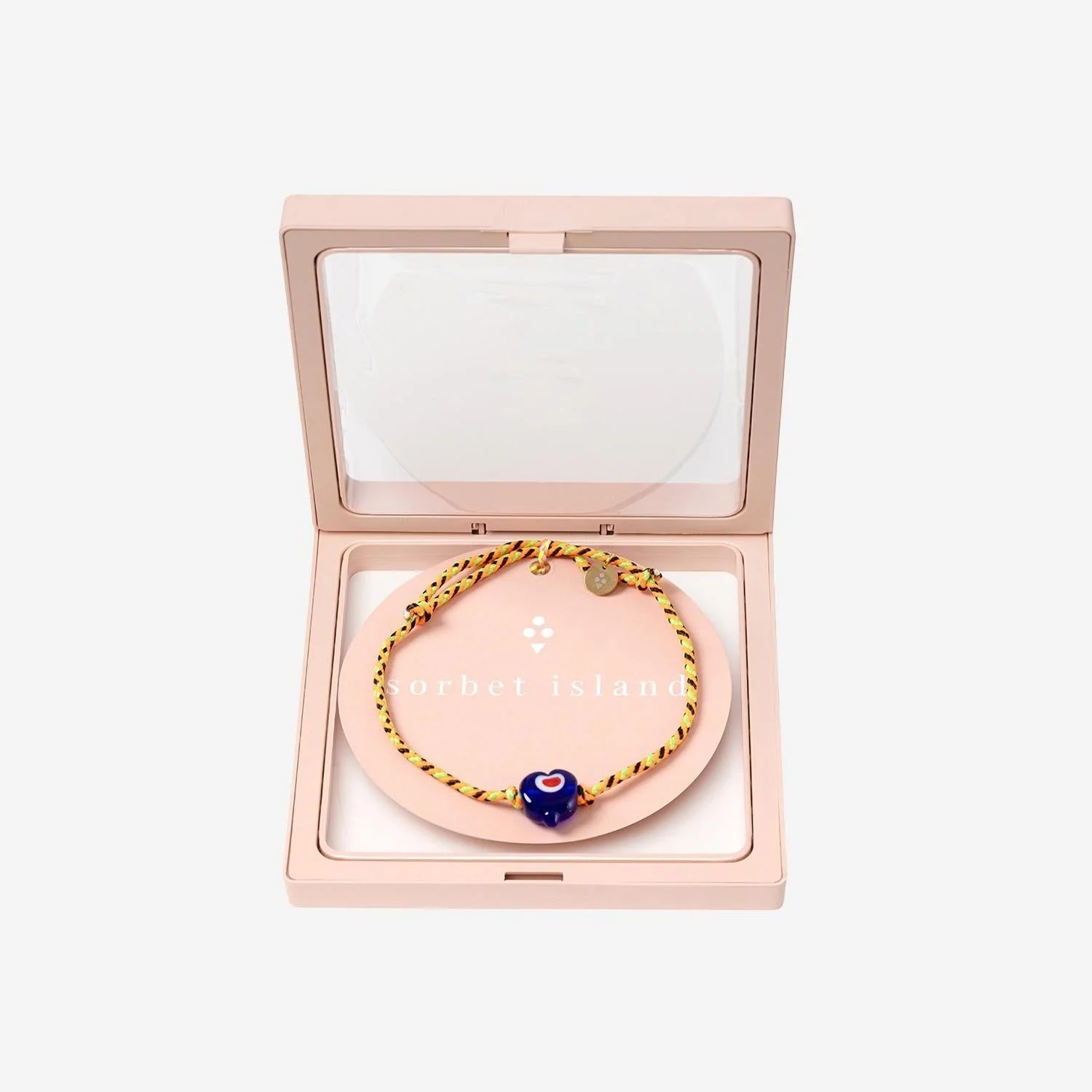 Sorbet Island Woven Fabric Heart Charm — 2
