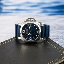 Panerai Luminor Marina Blue Dial on Rubber PAM 01313 Complete 2021 2