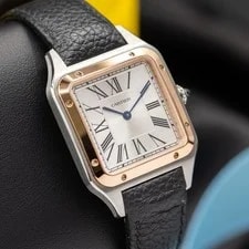 Cartier Santos Dumont Rose Gold 31mm Silver Dial W2SA0019 2