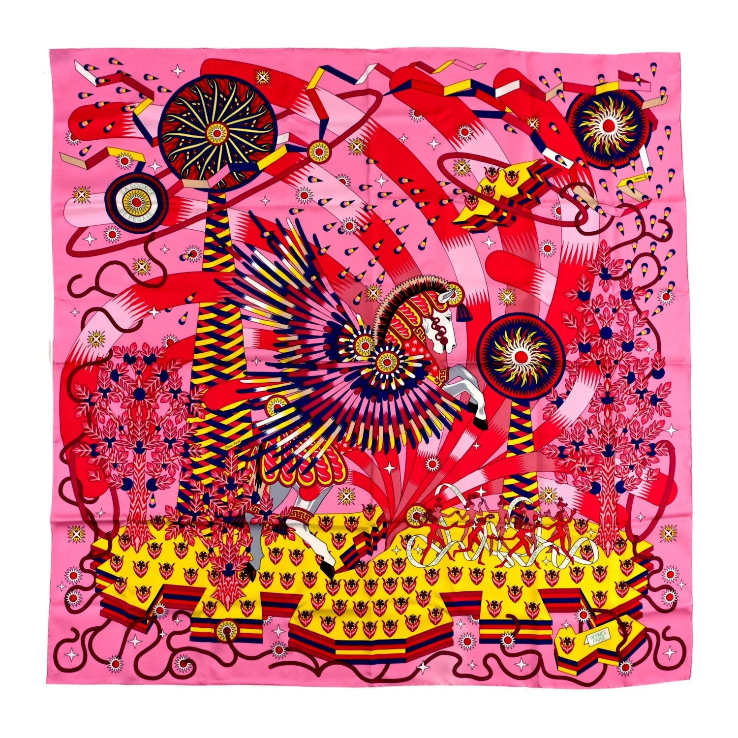 Hermès — la Source de Pegase Scarf 90 Vif Royal — Accessory — resale