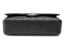 Chanel Flap 25 With W Chain Caviarskin BlackBlack #DB090 3