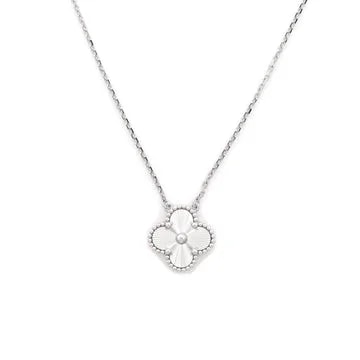 Van Cleef & Arpels — Alhambra Guilloche 18K White Gold — Jewelry — resale