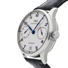 IWC Portugieser 7 Day Automatic Steel 42mm Silver Dial Strap IW5001-07 2