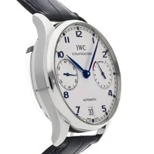 IWC Portugieser 7 Day Automatic Steel 42mm Silver Dial Strap IW5001-07 3