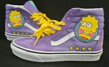 Vans Off the Wall Simpsons Sk8 Hi Shoes Lisa for President - Sz 7.5 - [B-9] 3