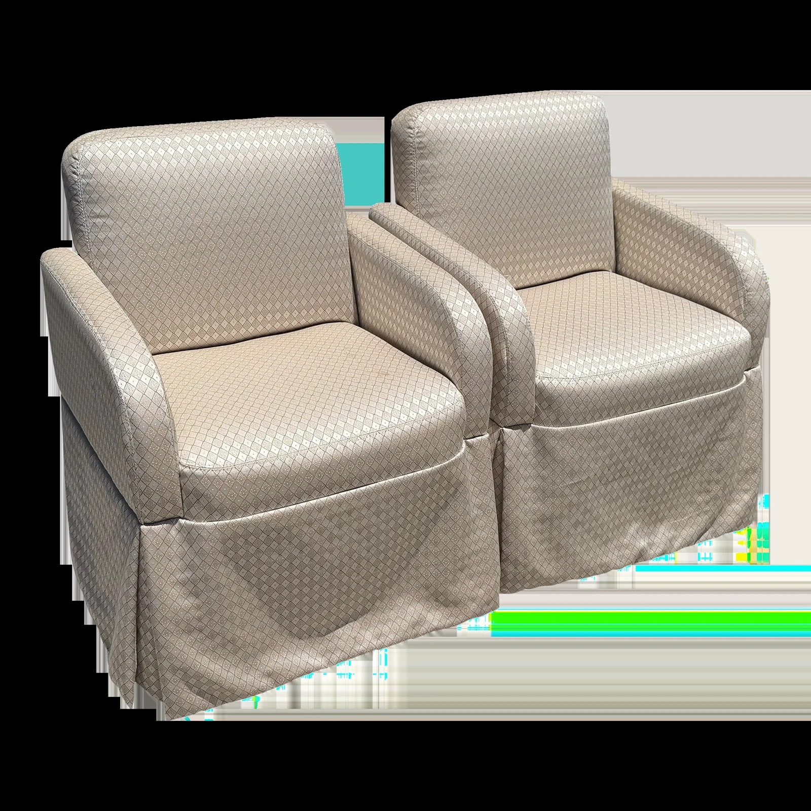 The House of Scalamandre — Pair of Art Deco Style Scalamandre Upholstered Parsons — Furniture — resale