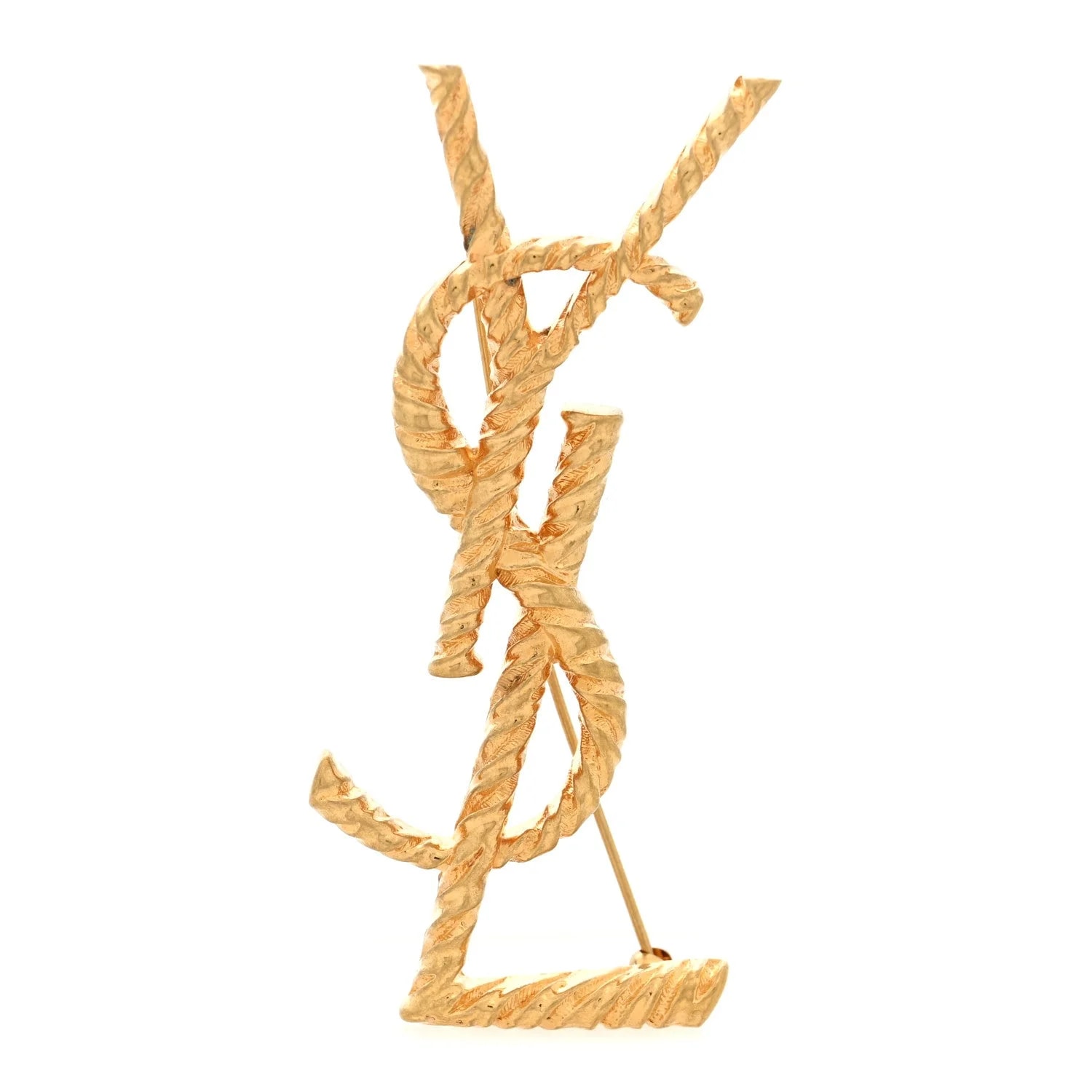 Saint Laurent — Cassandre Opyum Twisted Brooch — Accessory — resale