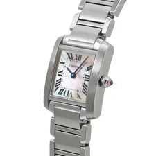 Cartier Tank W51028Q3 ( 2384) 25mm Stainless Steel Pink #WW7636 2