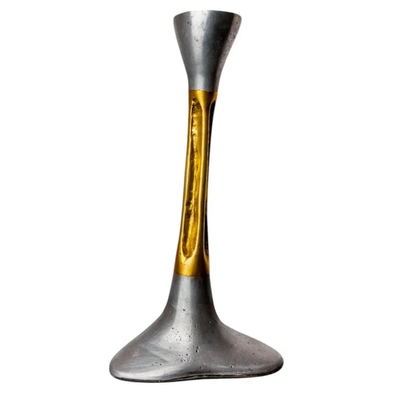 David Marshall — Brutalist Candlestick By David Marshall, Bronze and Aluminum, Spain, 1970's — decorative_object — resale