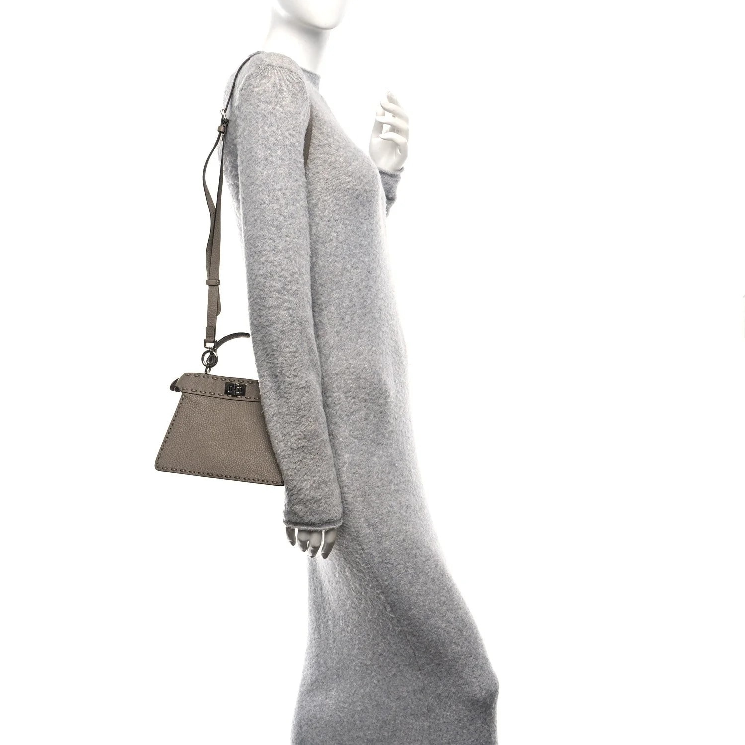Cuoio Romano Mini Peekaboo Iconic Satchel Cappuccino 3