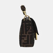 Fendi Baguette Buckle Logo Pattern Fabric Mini #9PES 4